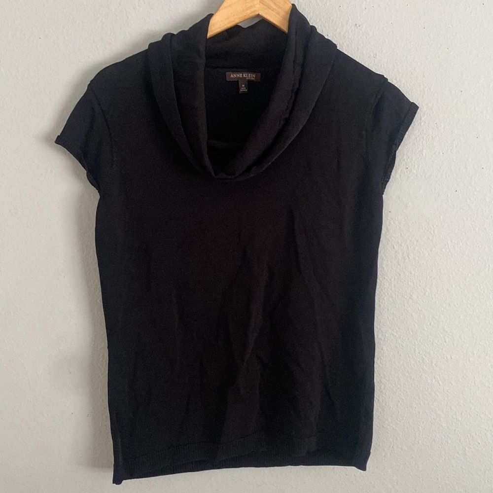 Anne Klein Cowl Neck Short Sleeve Top - Picture 3 of 6